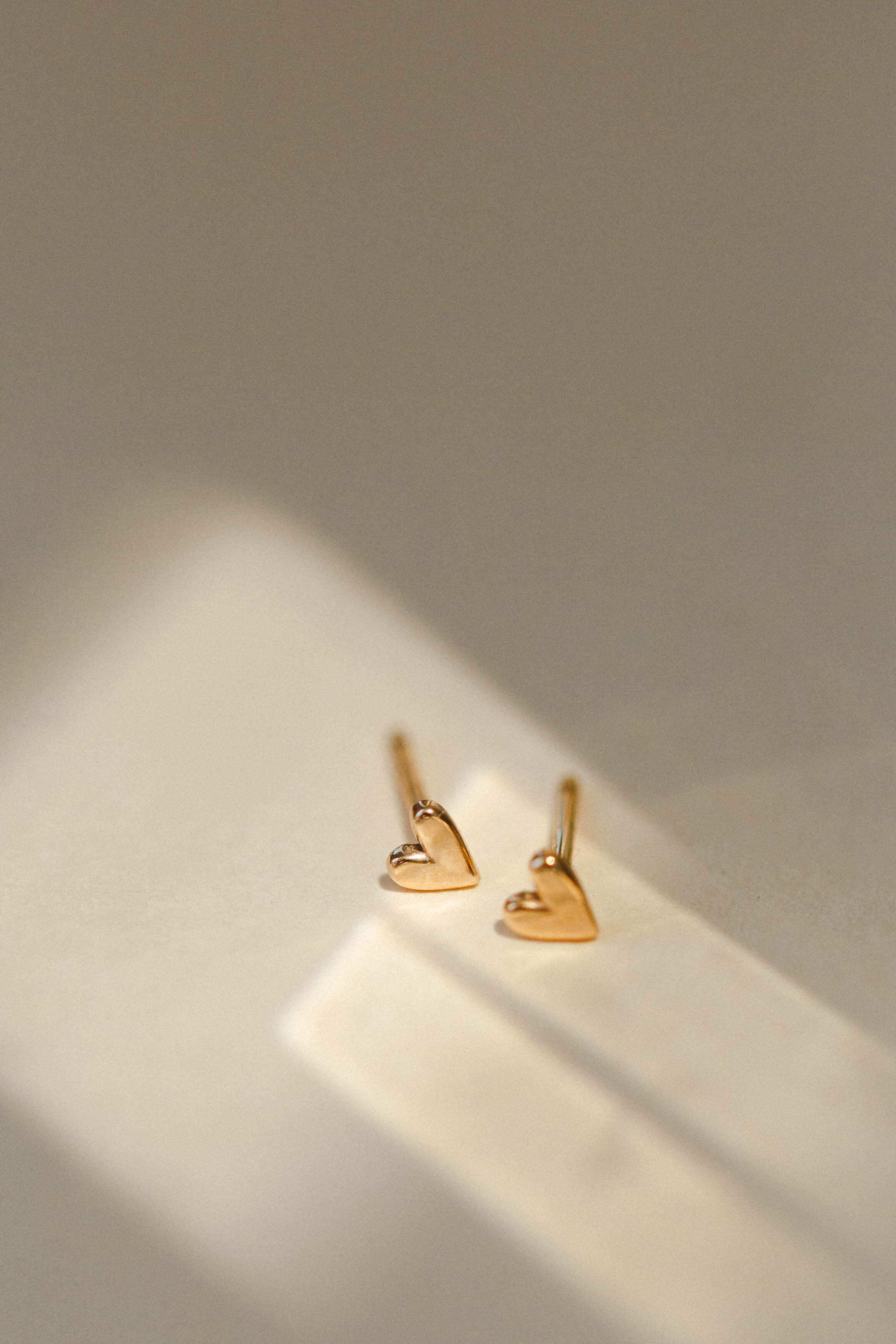 Elegant Sweetheart Stud Earrings