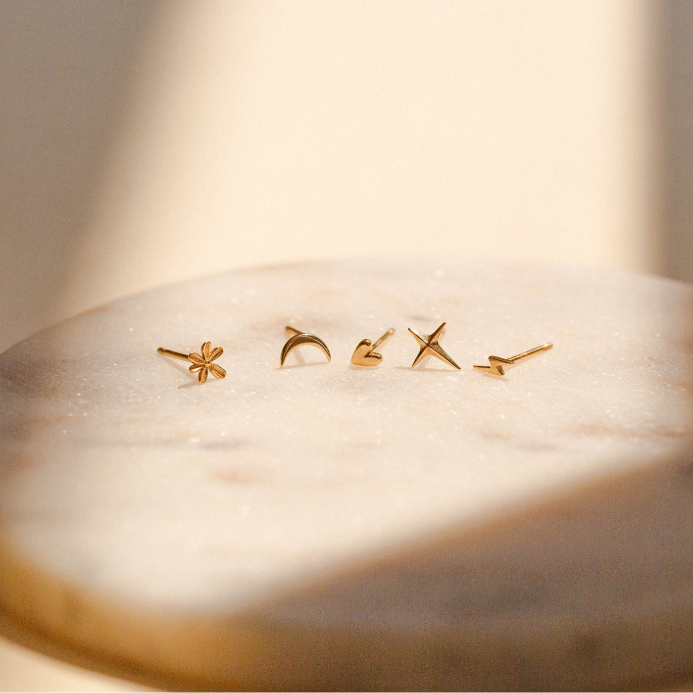 Elegant Sweetheart Stud Earrings