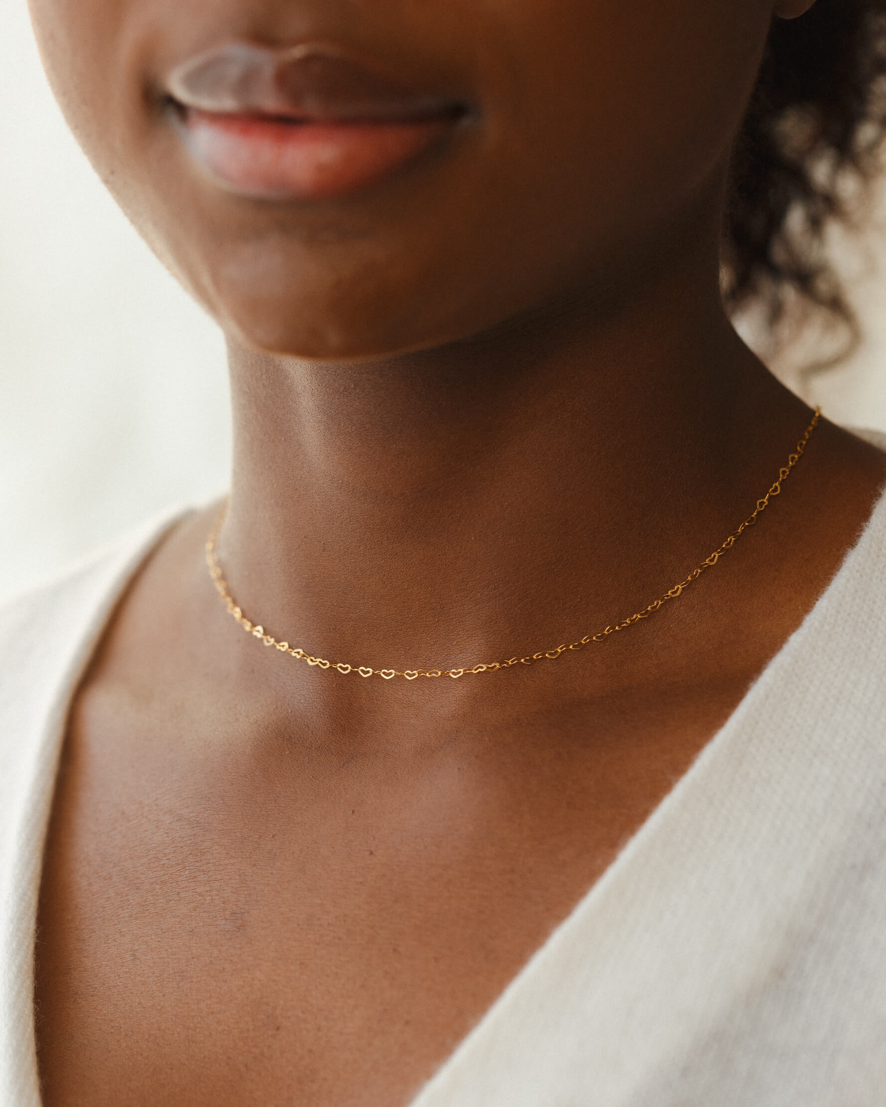 Elegant Heart Pendant Choker Necklace