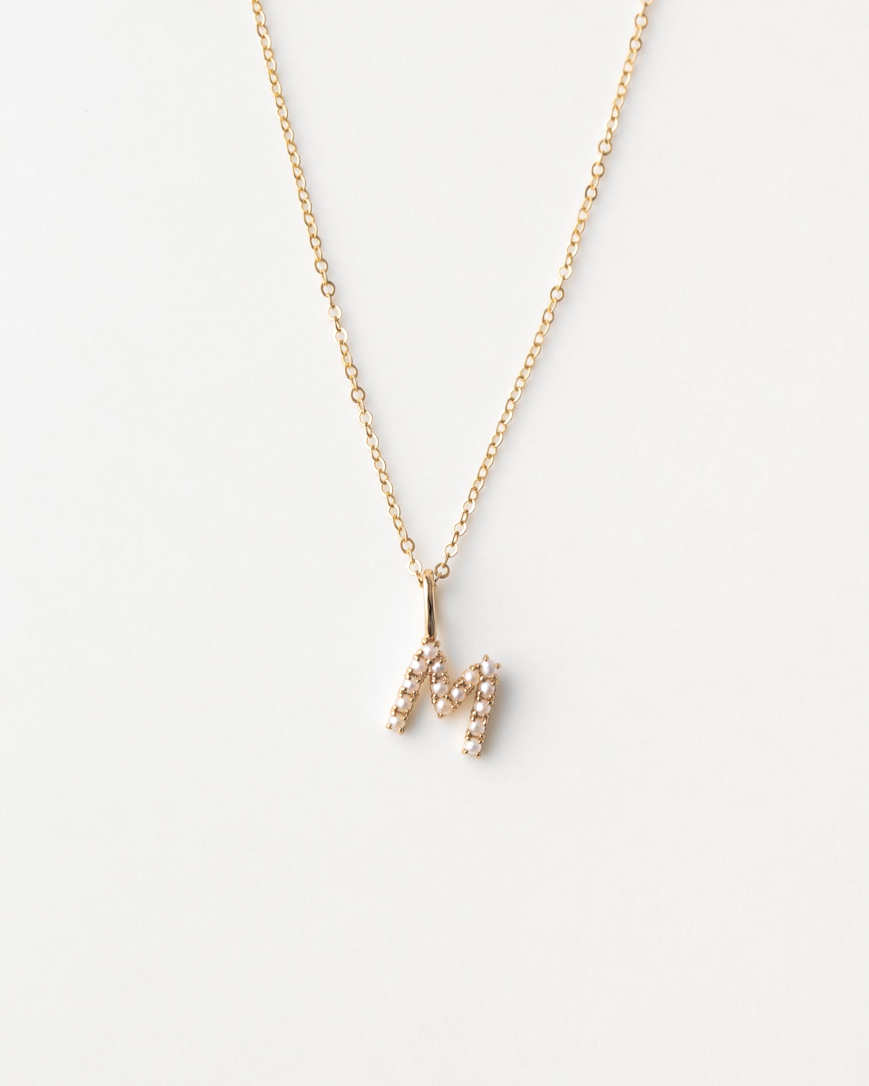 Elegant Pearl Initial Necklace for Women