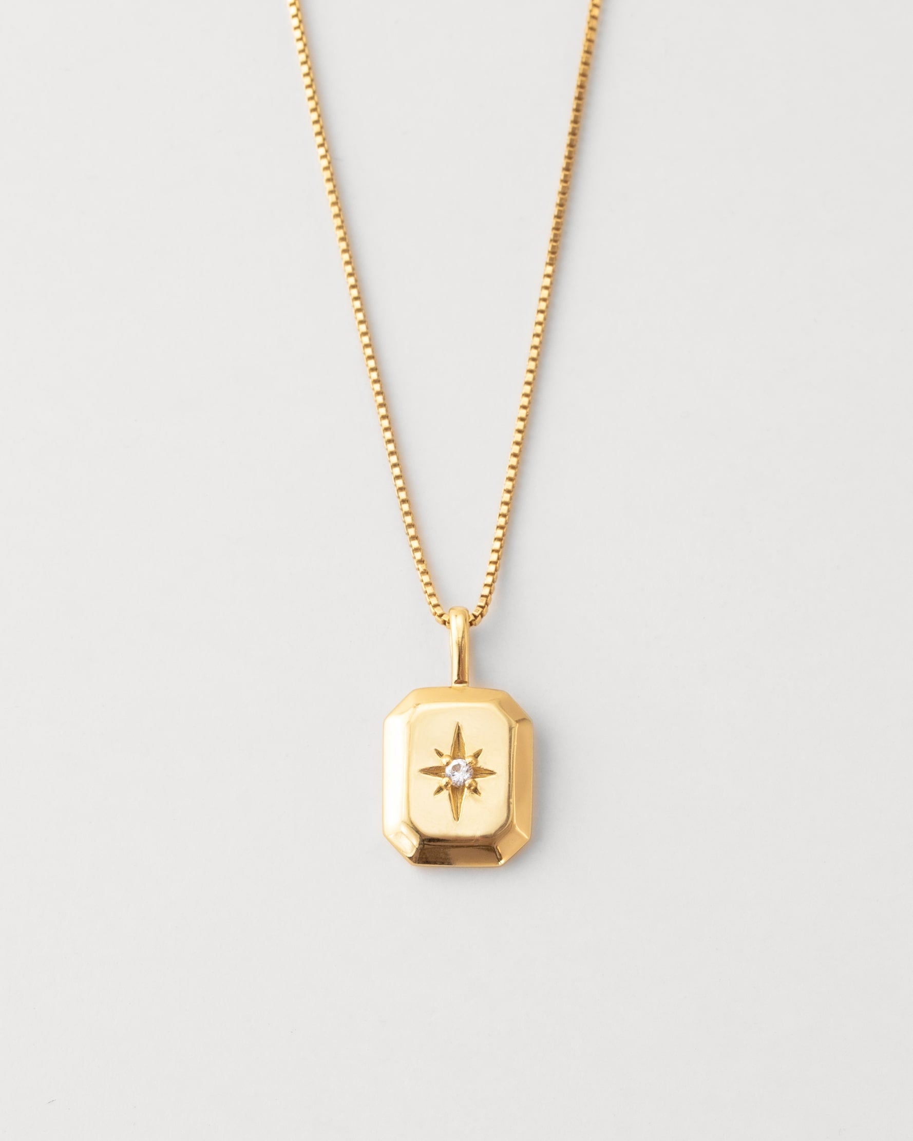 Starlight Birthstone Pendant Necklace in Solid Gold