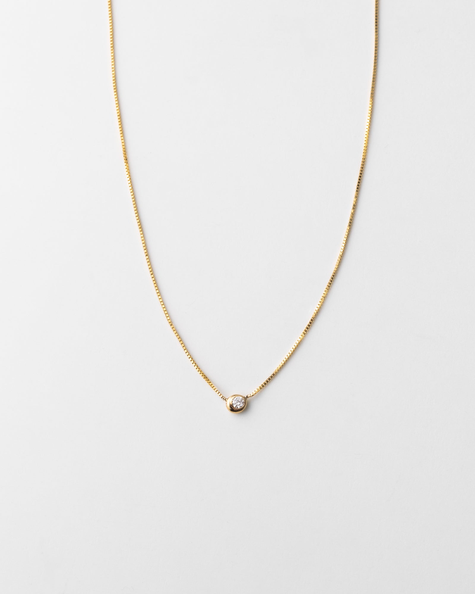 Elegant Solitaire Diamond Necklace by Gaia
