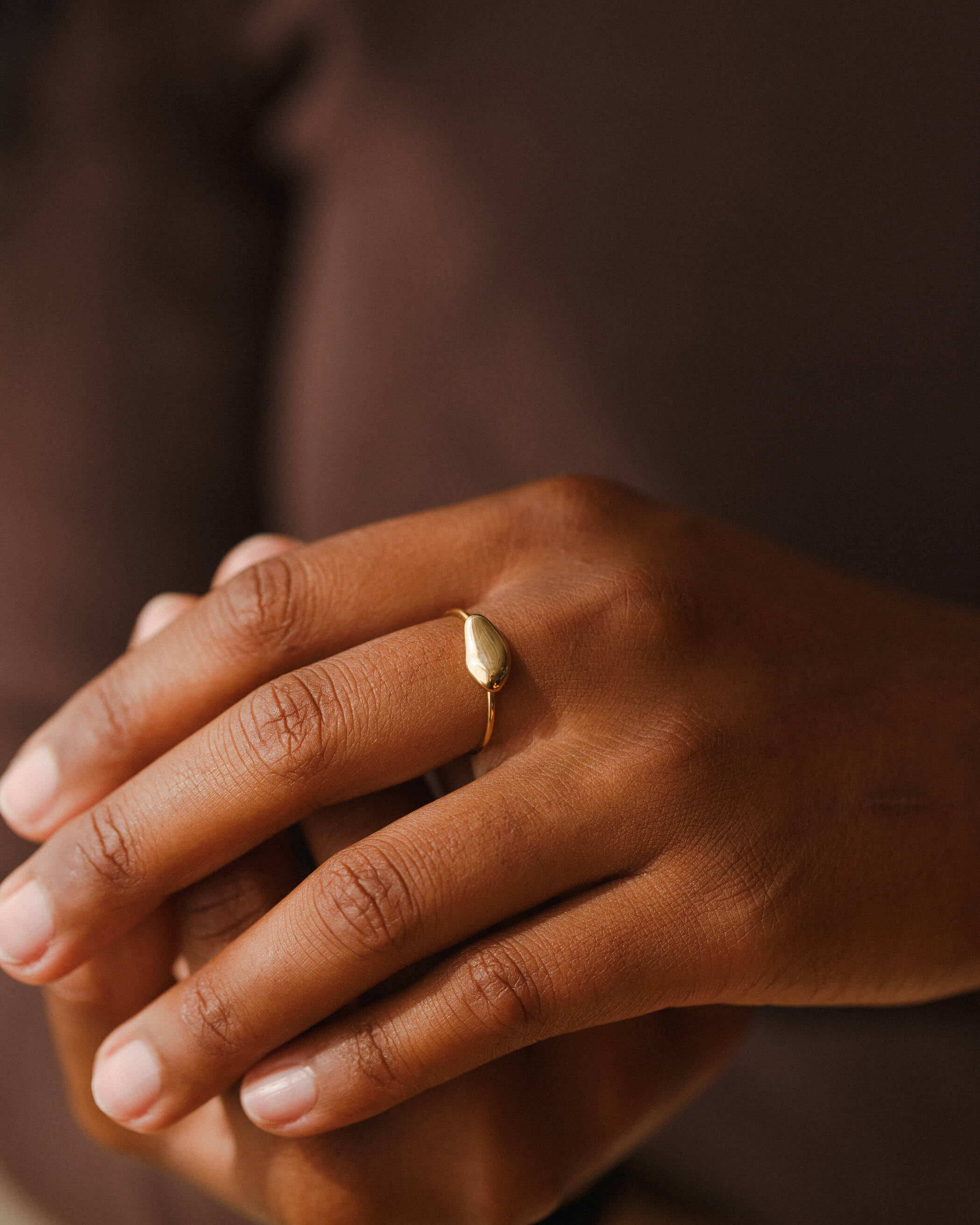 Solid Gold Anxiety Relief Ring