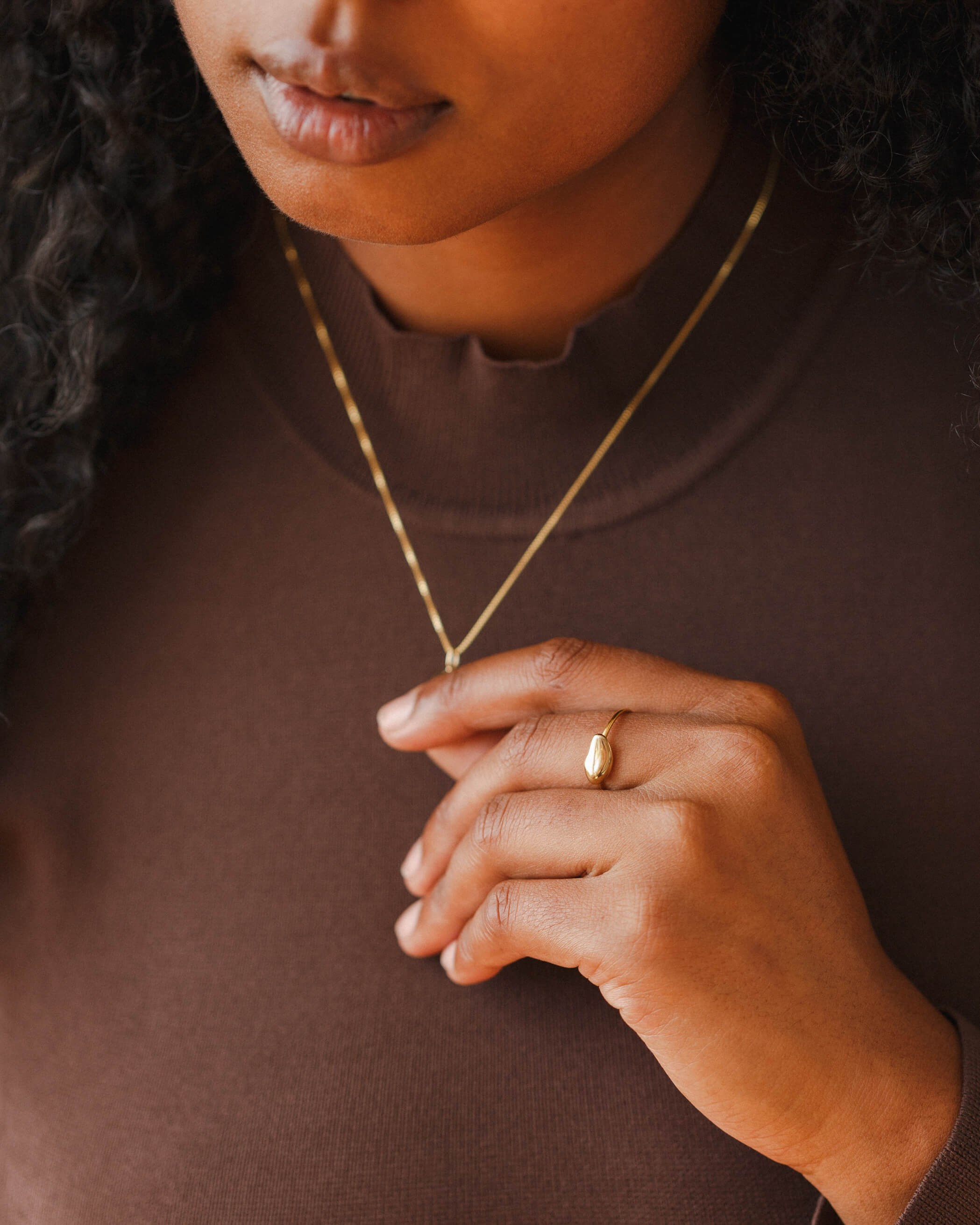 Solid Gold Anxiety Relief Ring