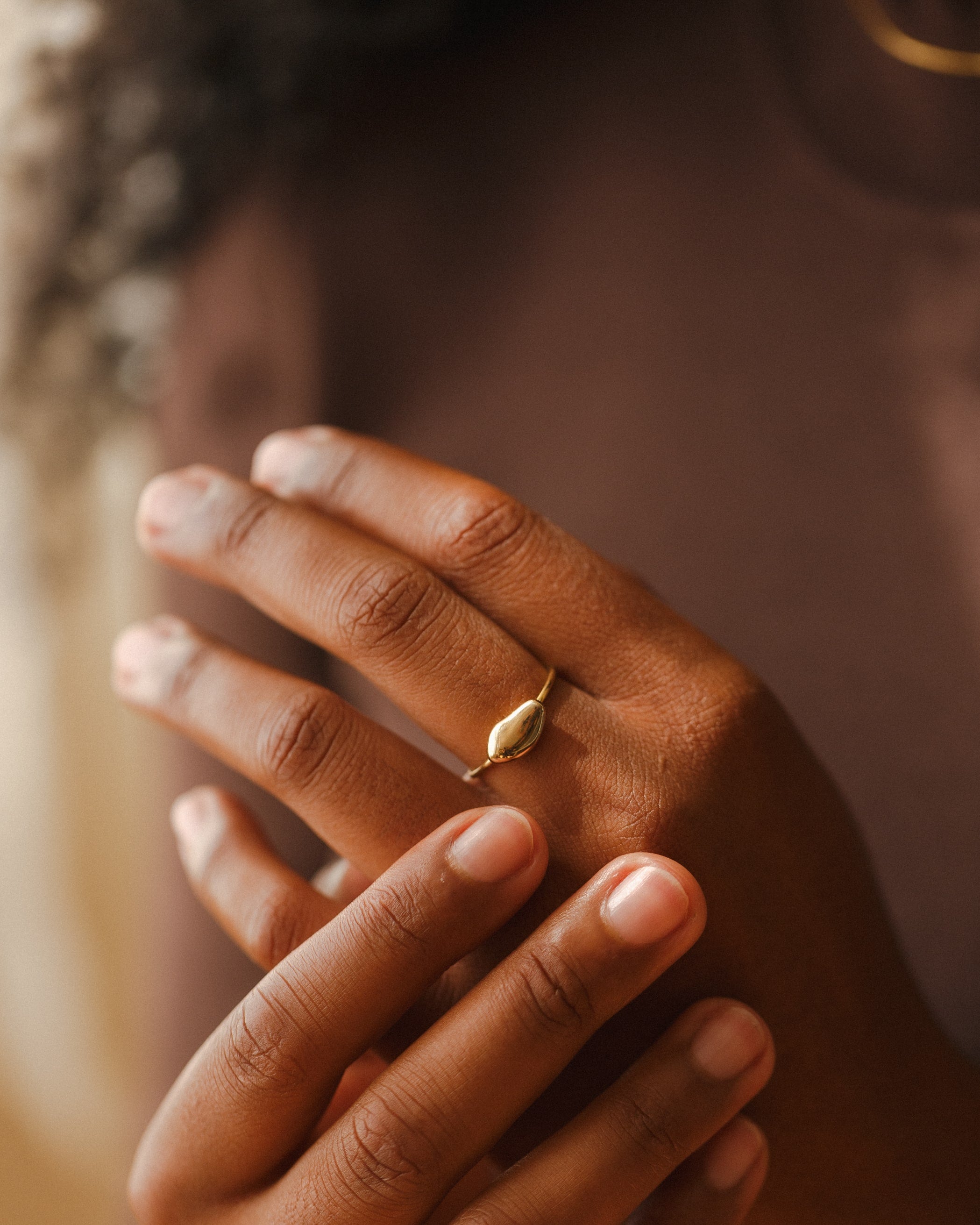 Solid Gold Anxiety Relief Ring