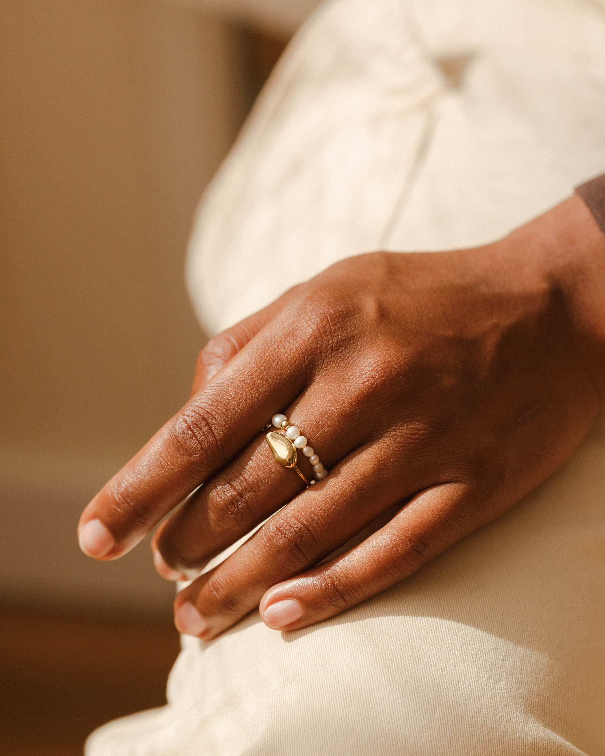 Solid Gold Anxiety Relief Ring