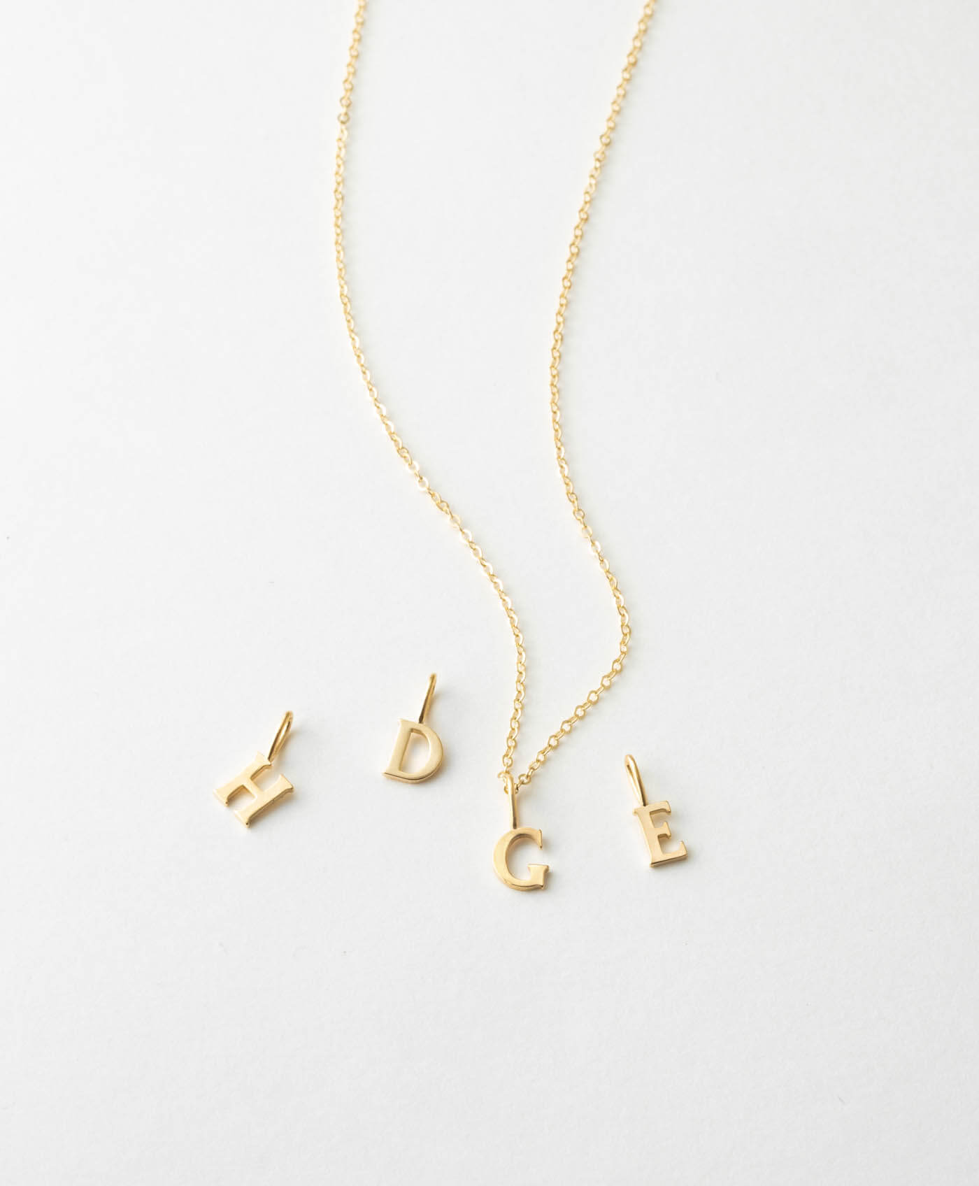Elegant Serif Initial Pendant Necklace