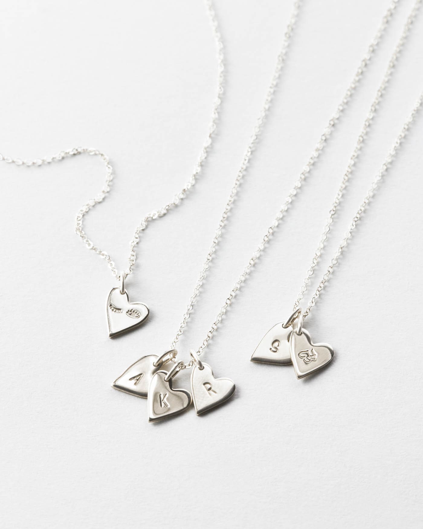 Maude Sterling Silver Heart Necklace