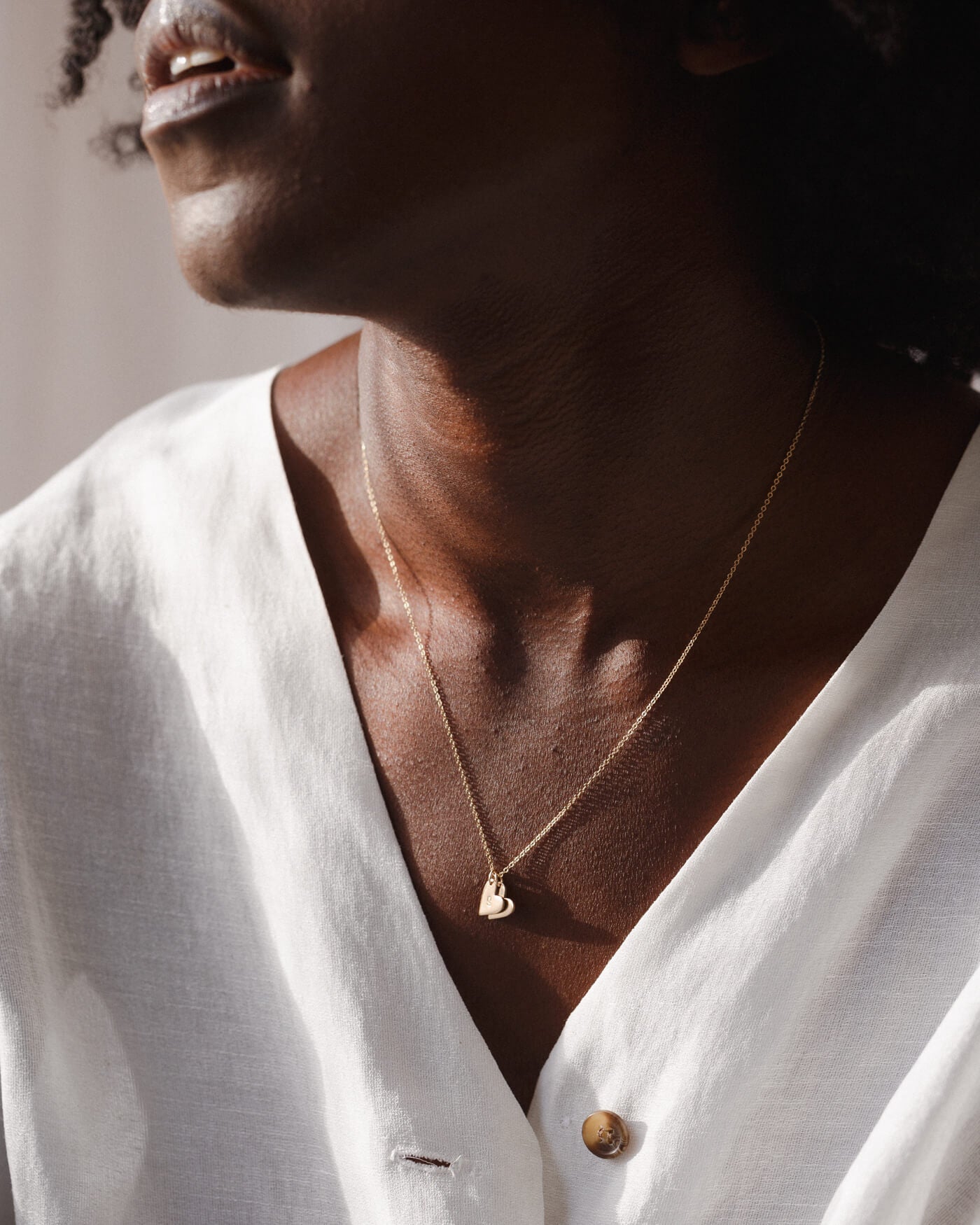 Maude Sterling Silver Heart Necklace