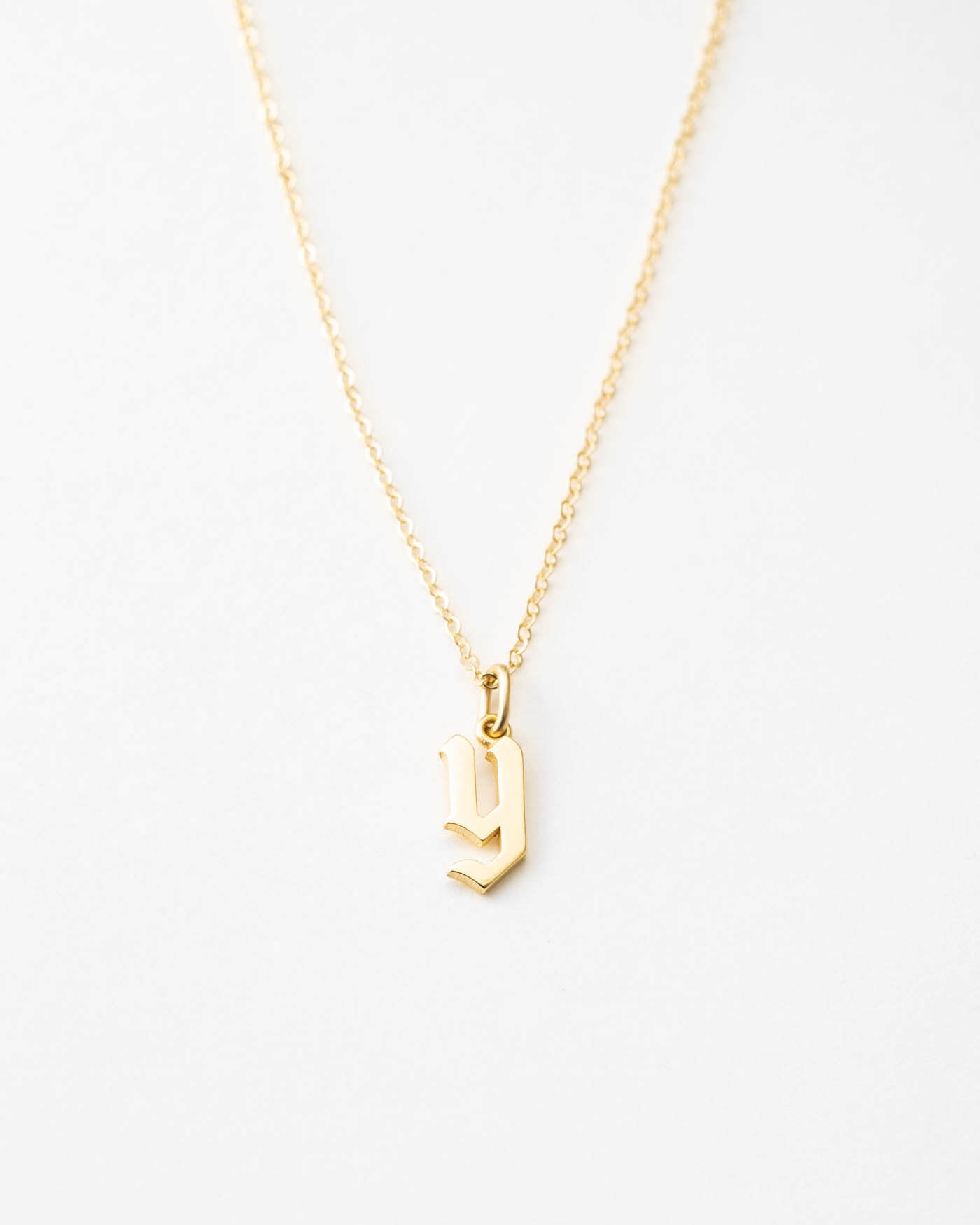 Gothic Initial Pendant Necklace