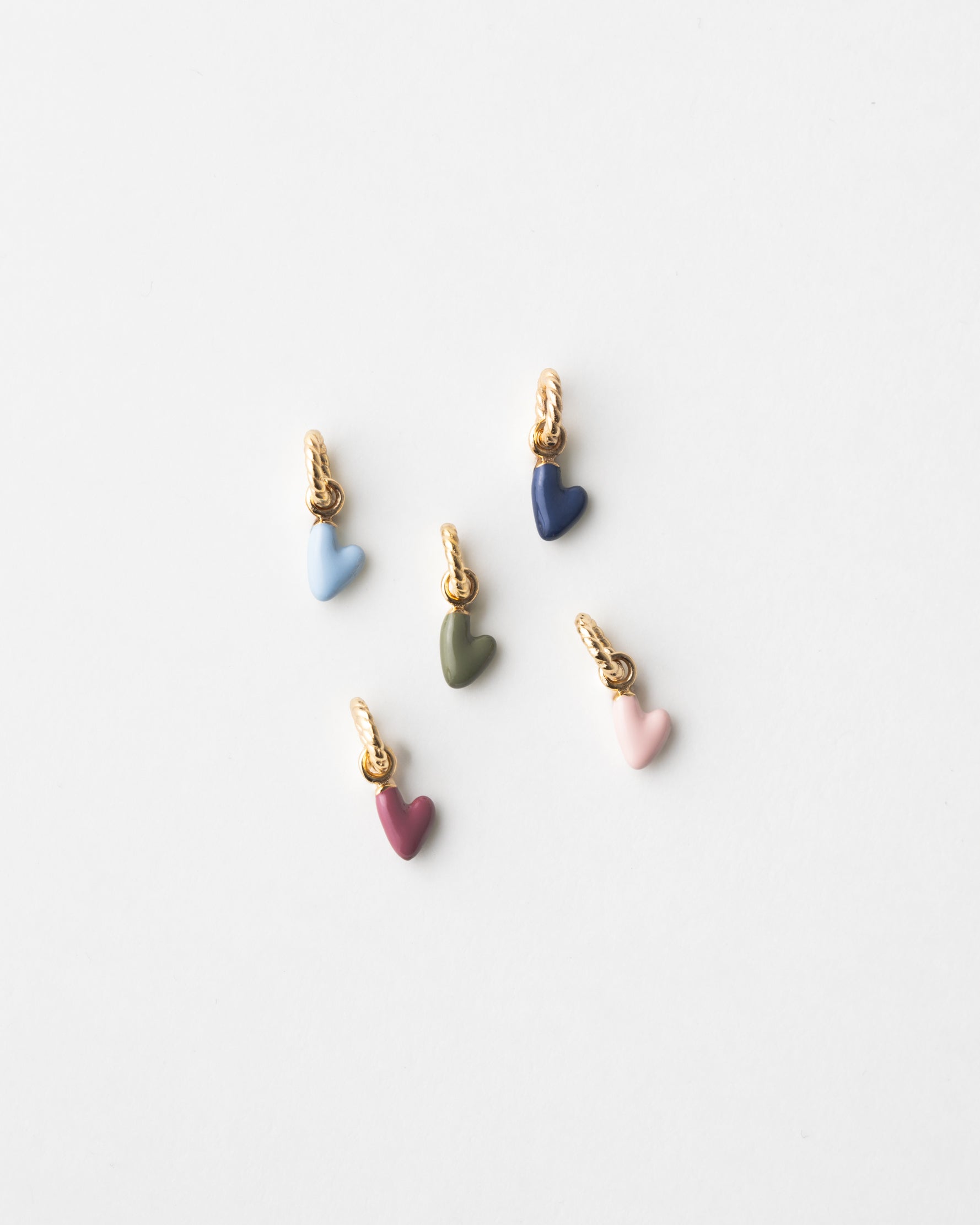Aura Heart Charm Necklace – Enamel Pendant