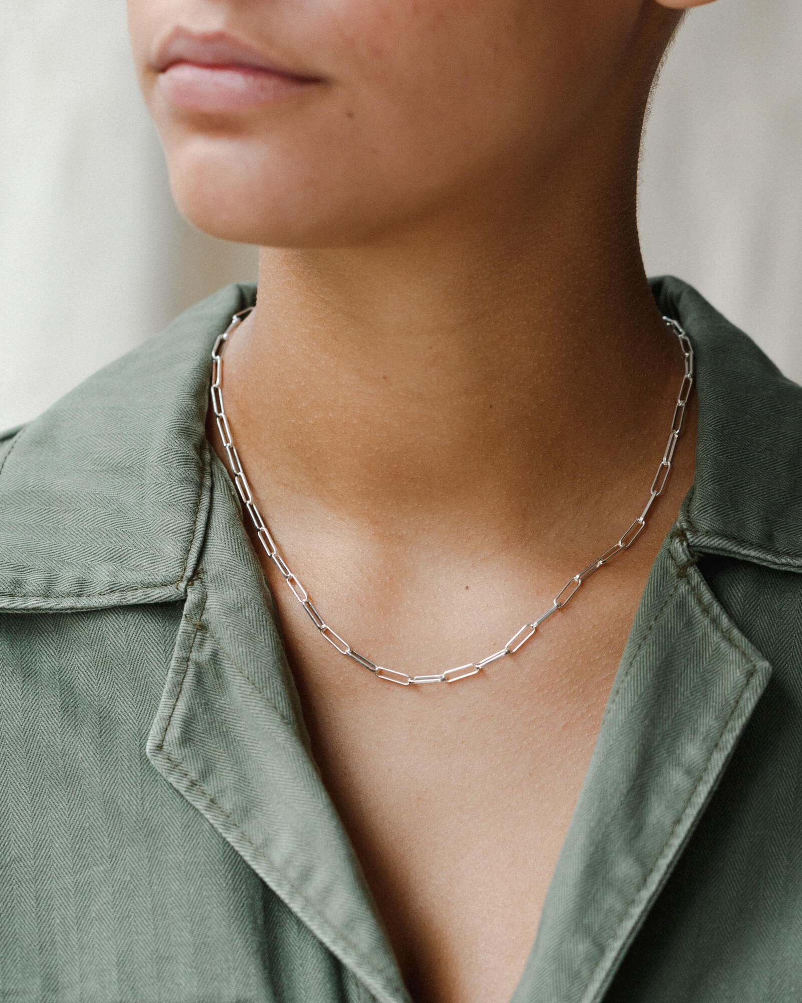 Stylish Paperclip Chain Necklace