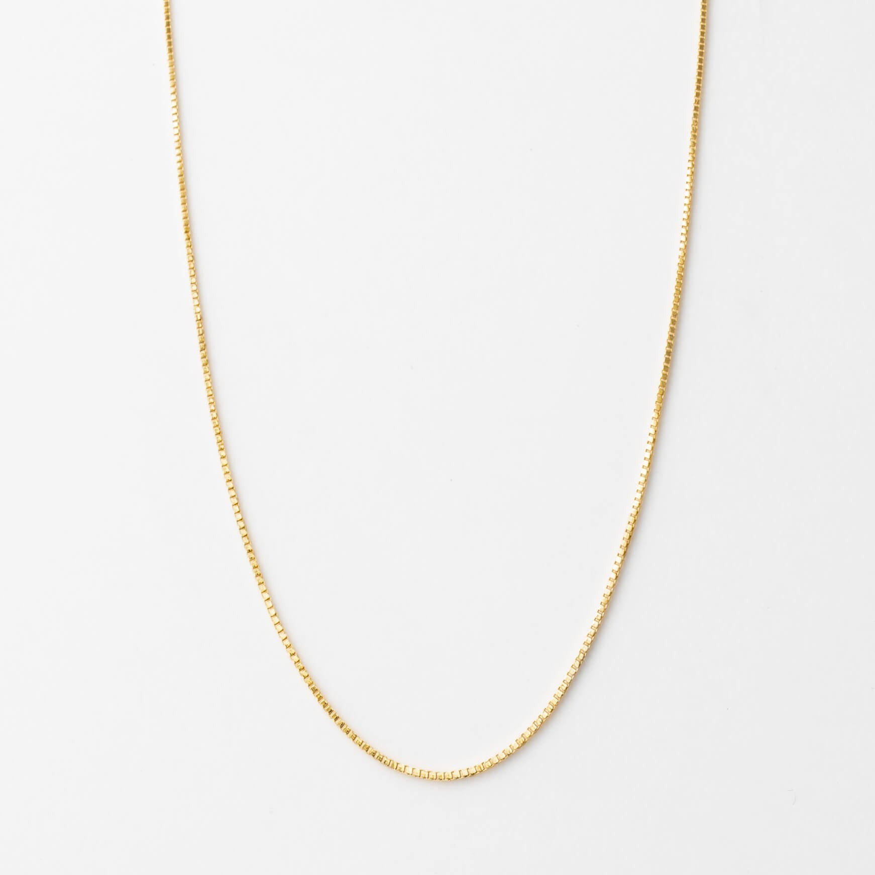Box Chain Necklace for Layering