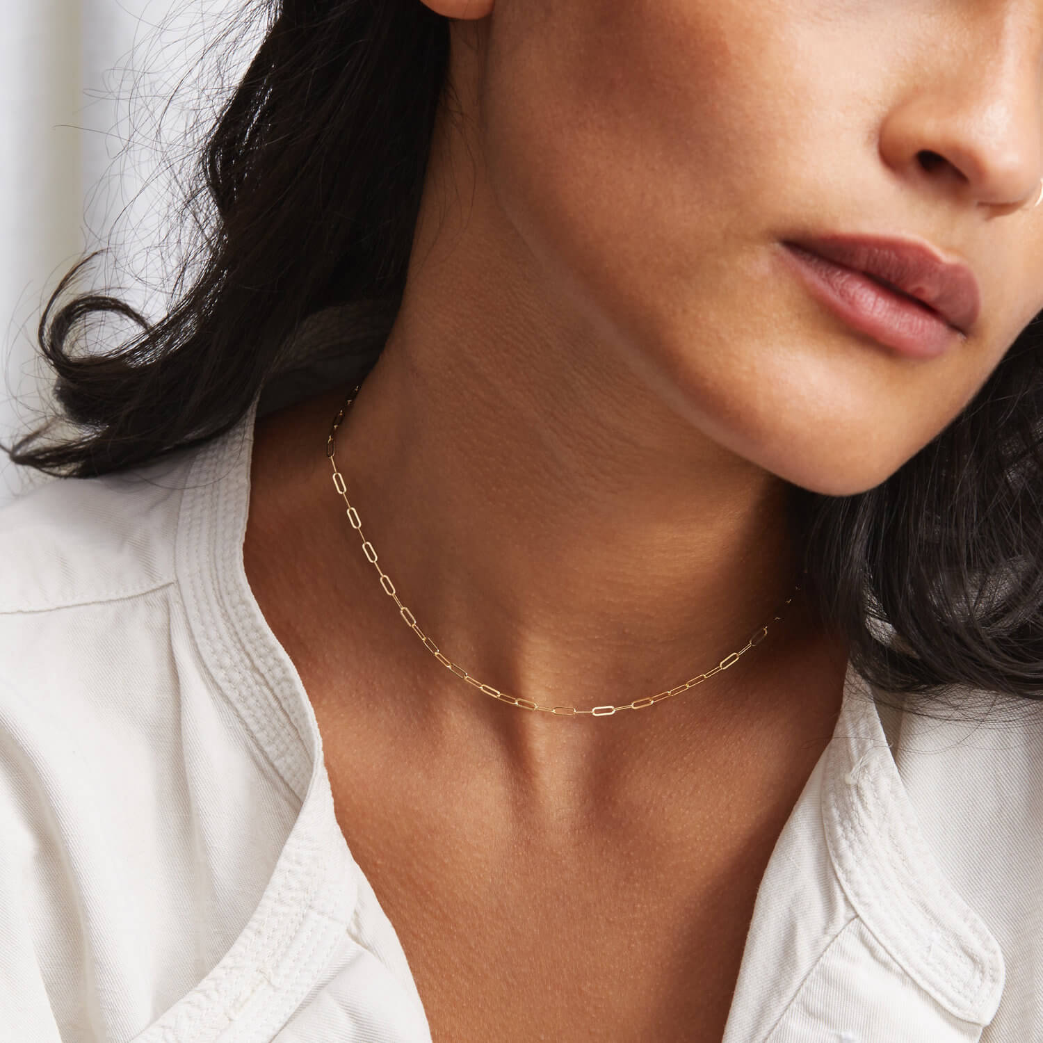 Elegant Paperclip Necklace for Layering