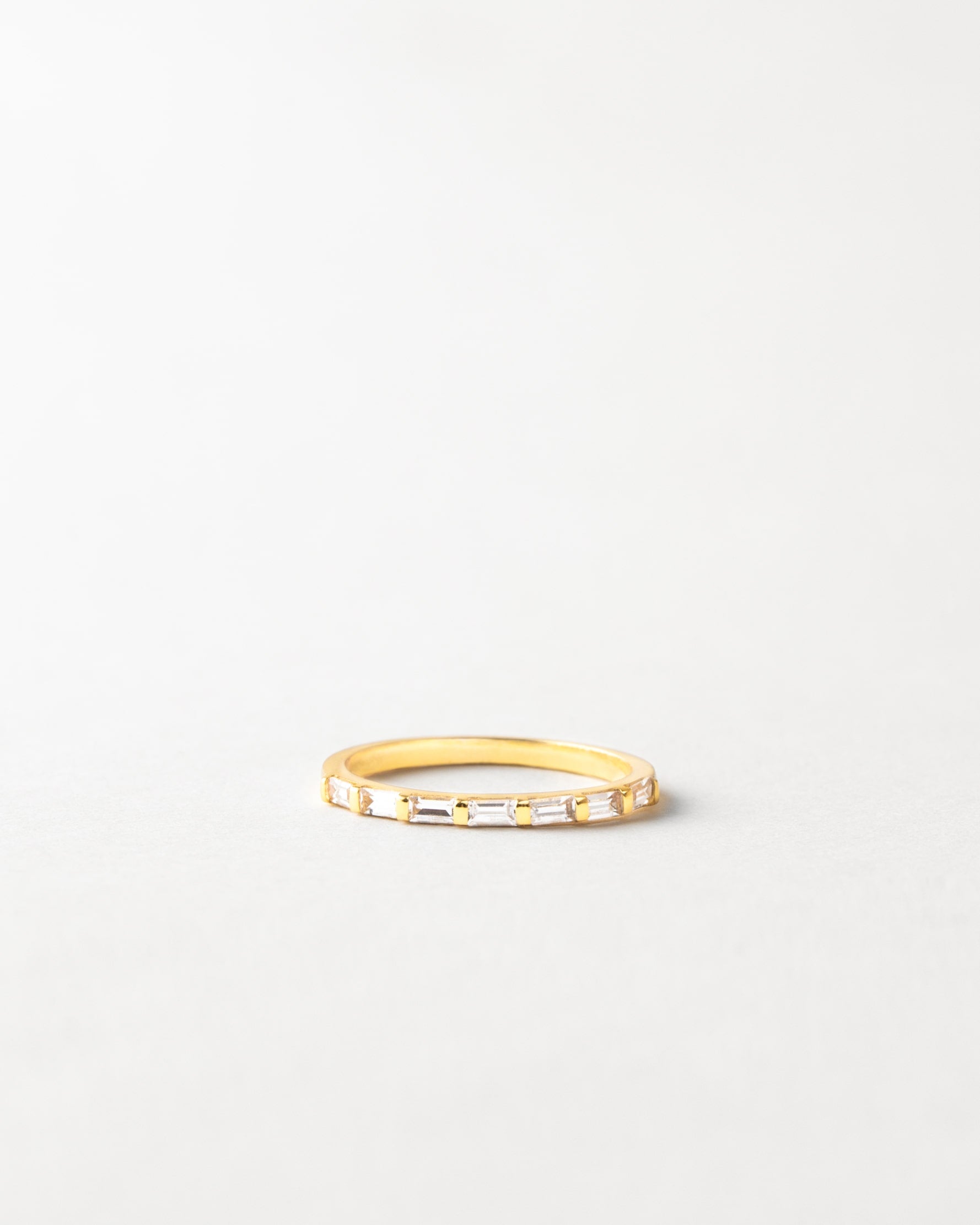 White Sapphire Ring – Elegant Deco Style Jewelry