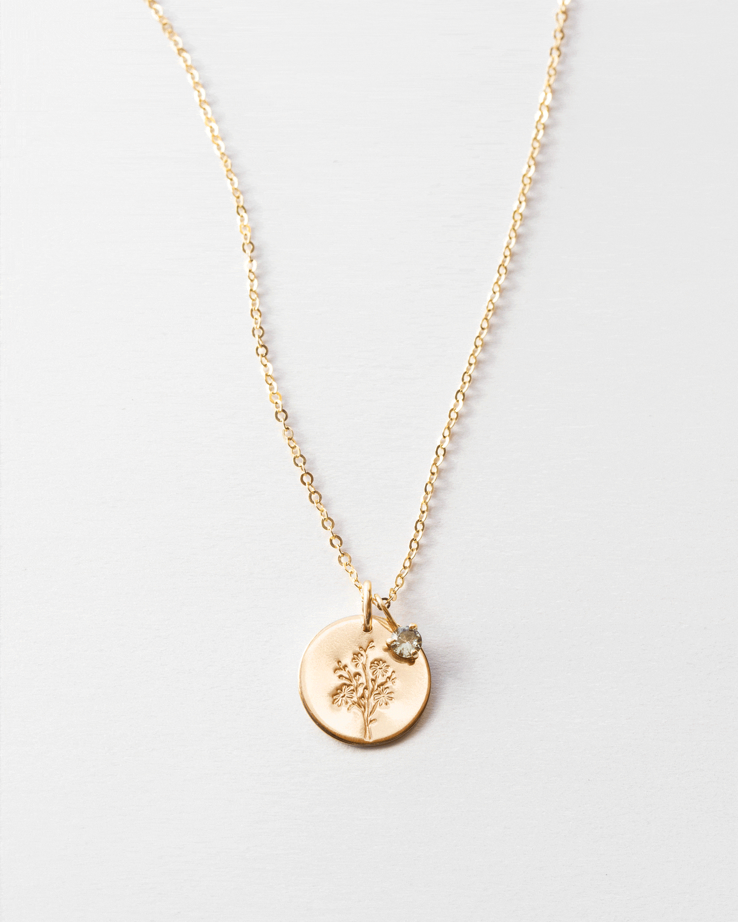 Floral Birthstone Necklace – Personalized Jewelry Gift