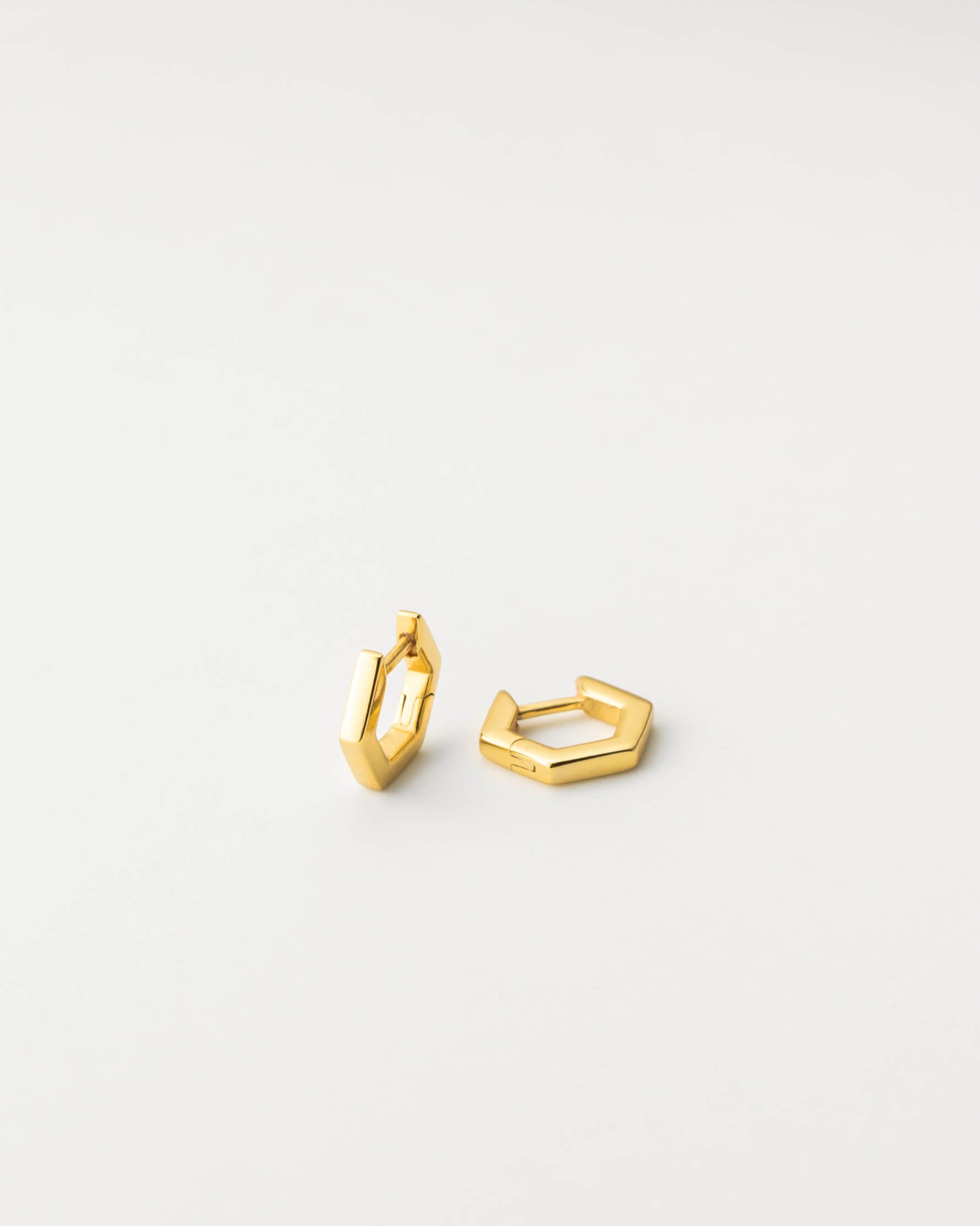 Geo Huggie Hoop Earrings for Everyday Wear
