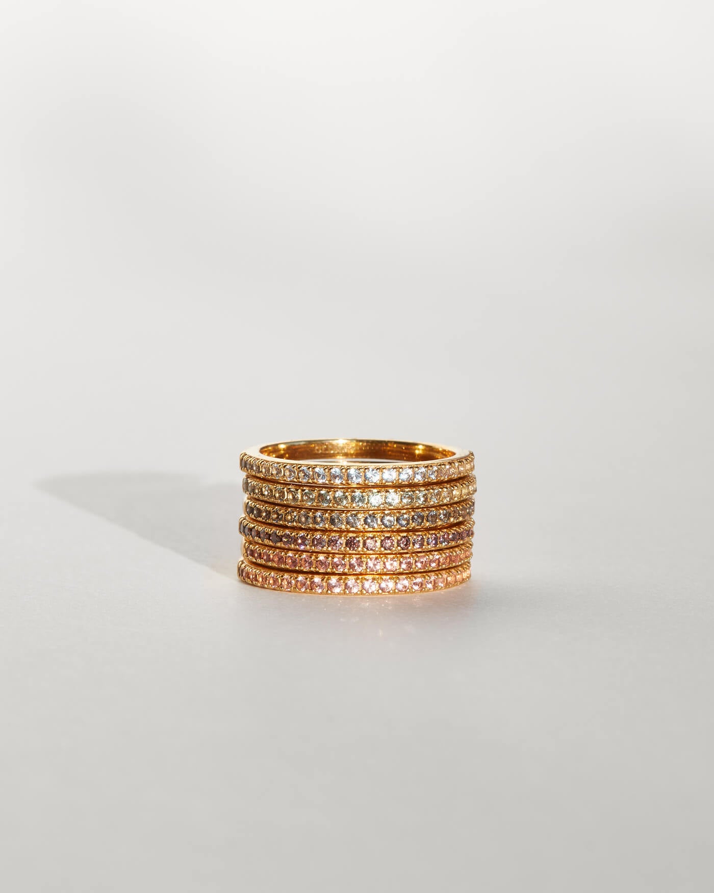 Gold Aura Birthstone Ring for Stacking