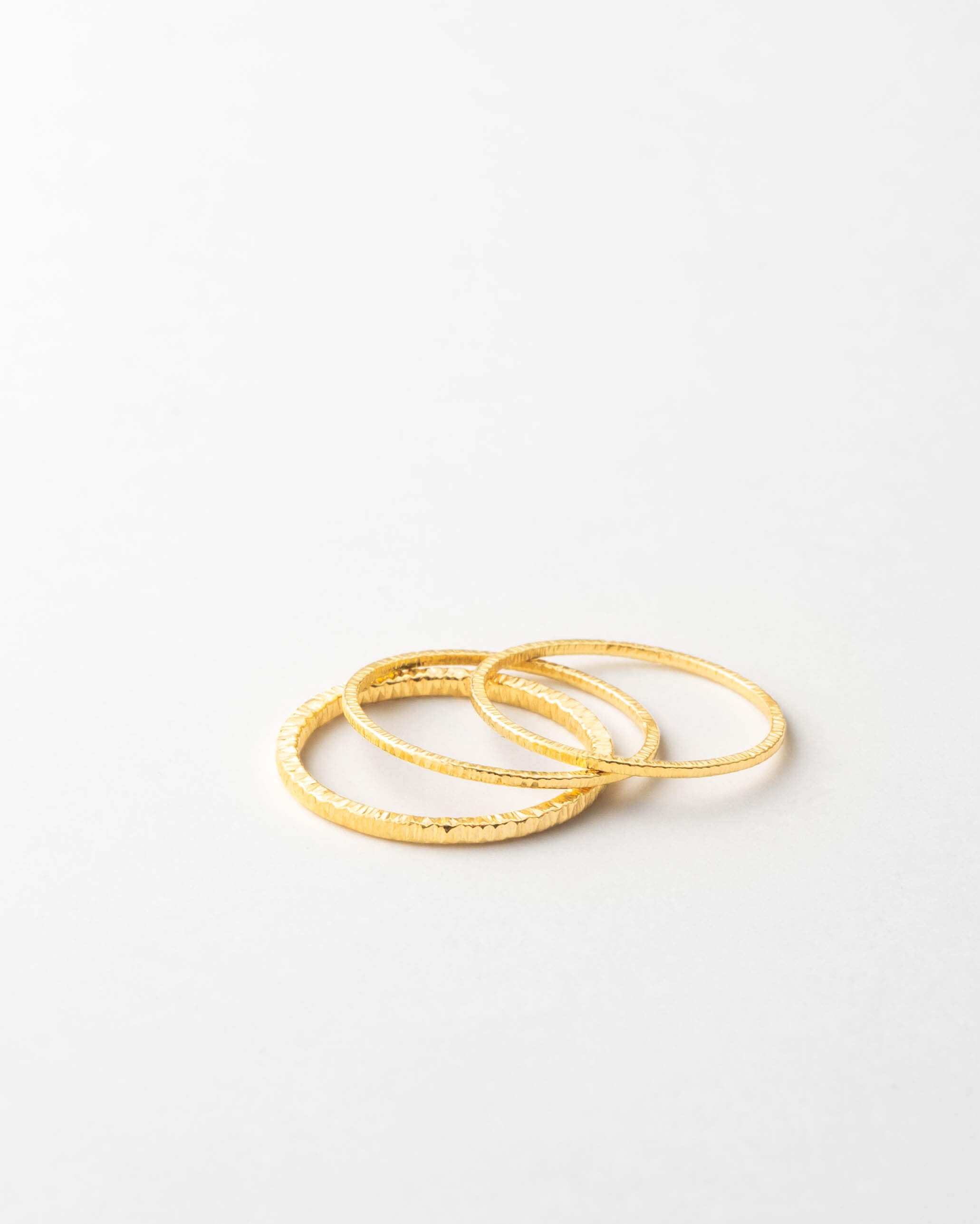 Stackable Gold-Tone Rings Set for Layering