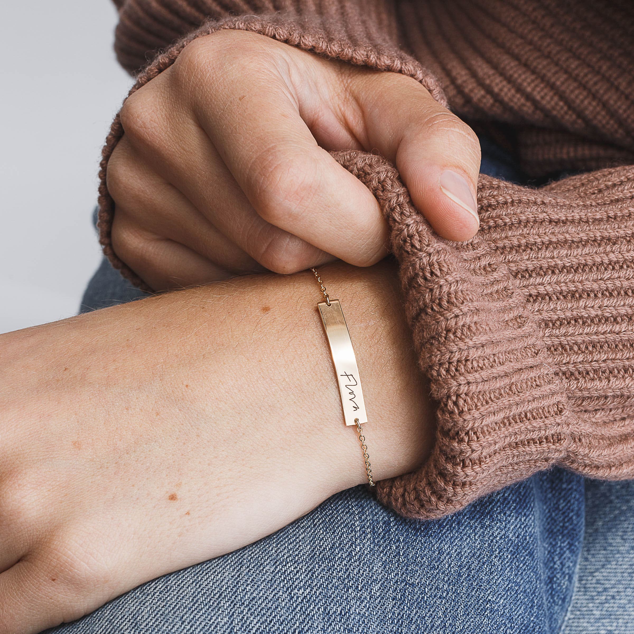 Personalized Handwriting Bracelet - Custom Jewelry Gift