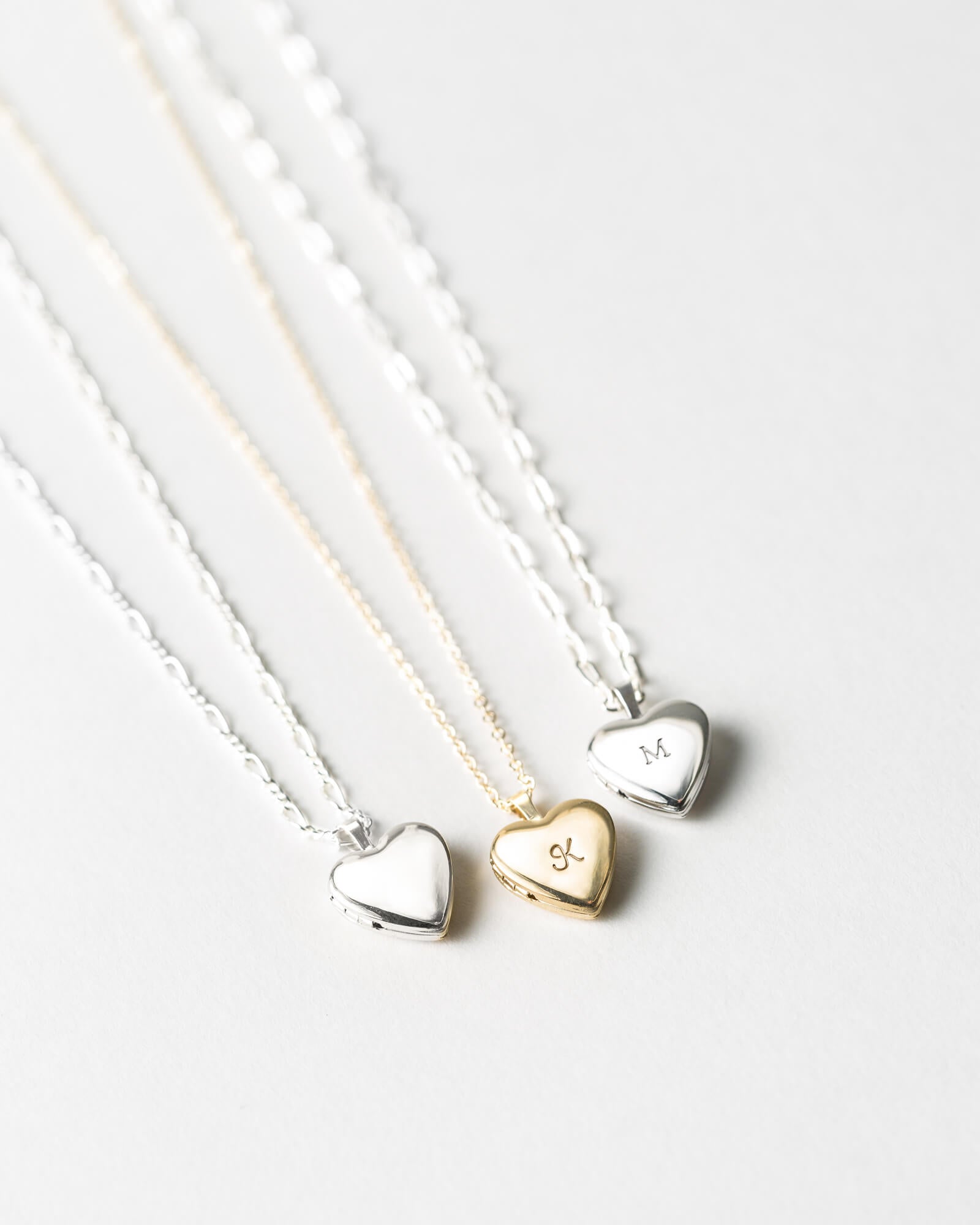 Tiny Heart Locket Necklace for Women