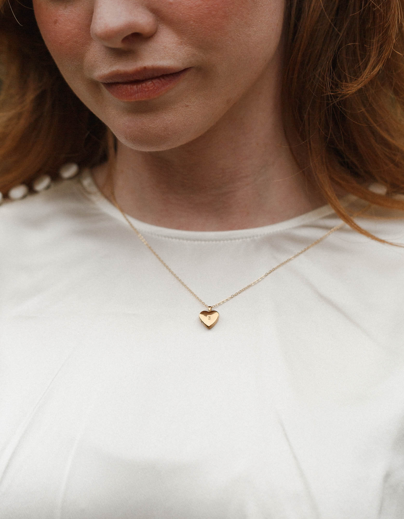 Tiny Heart Locket Necklace for Women