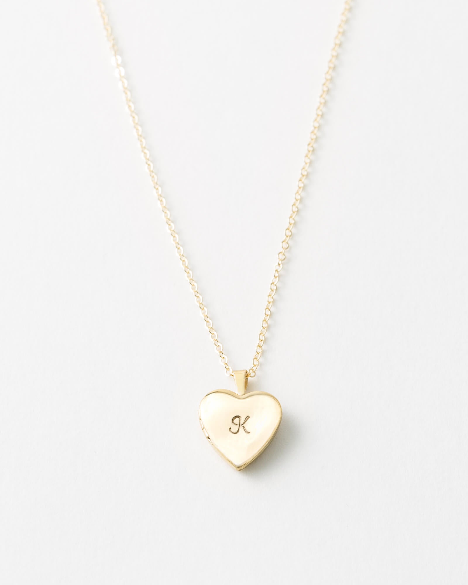 Tiny Heart Locket Necklace for Women