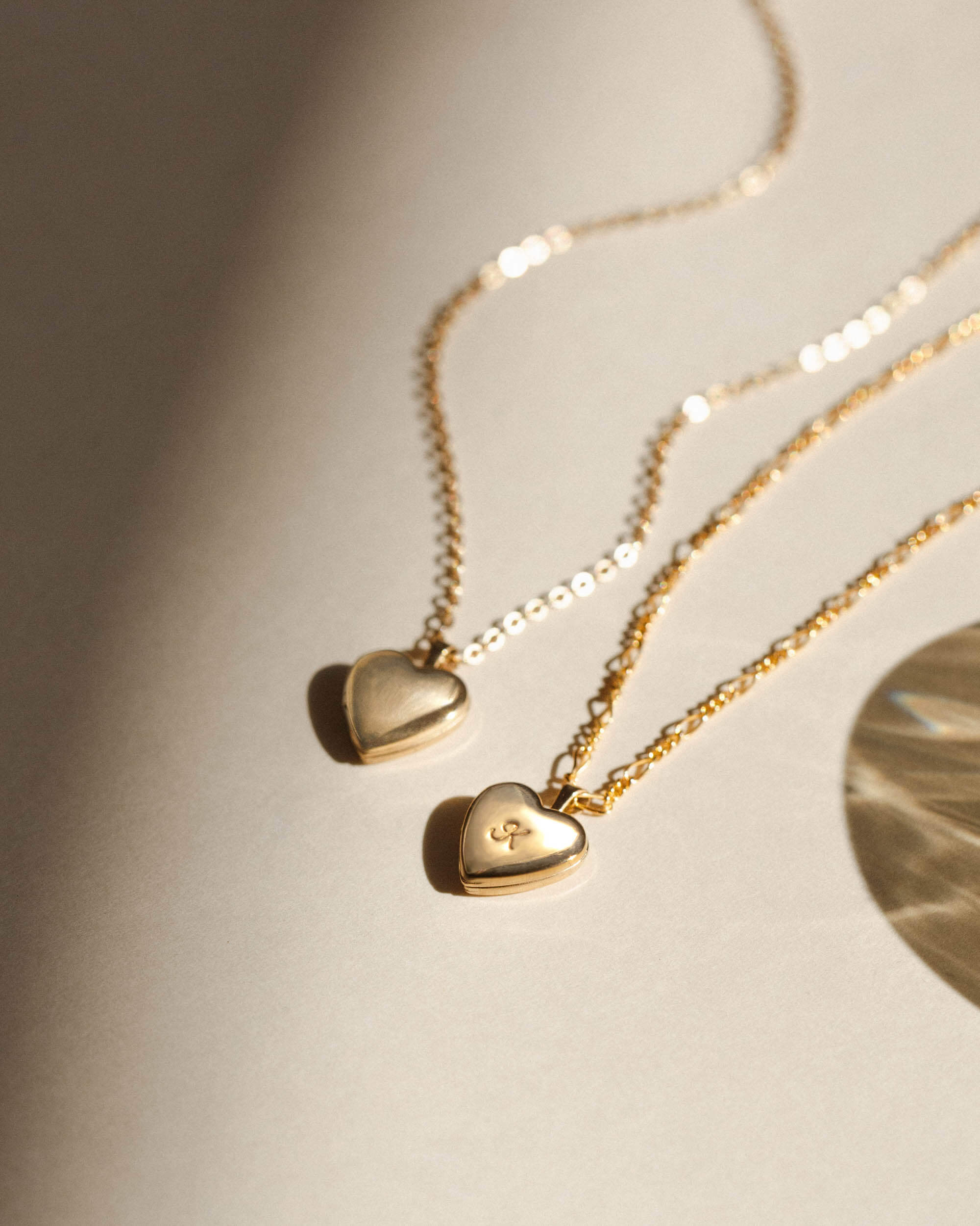 Tiny Heart Locket Necklace for Women