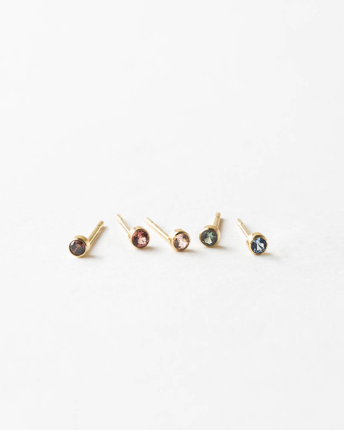 Birthstone Stud Earrings – Mini Aura Collection