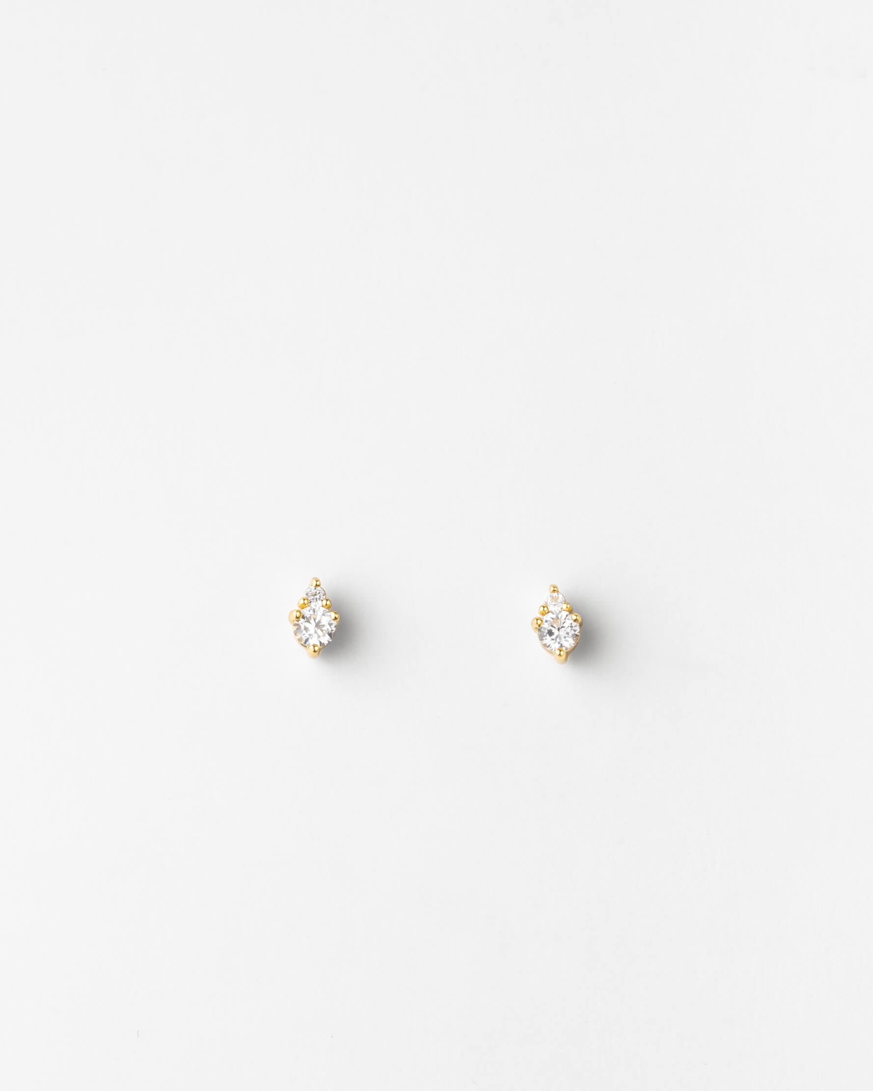 White Sapphire Stud Earrings by Morningstar