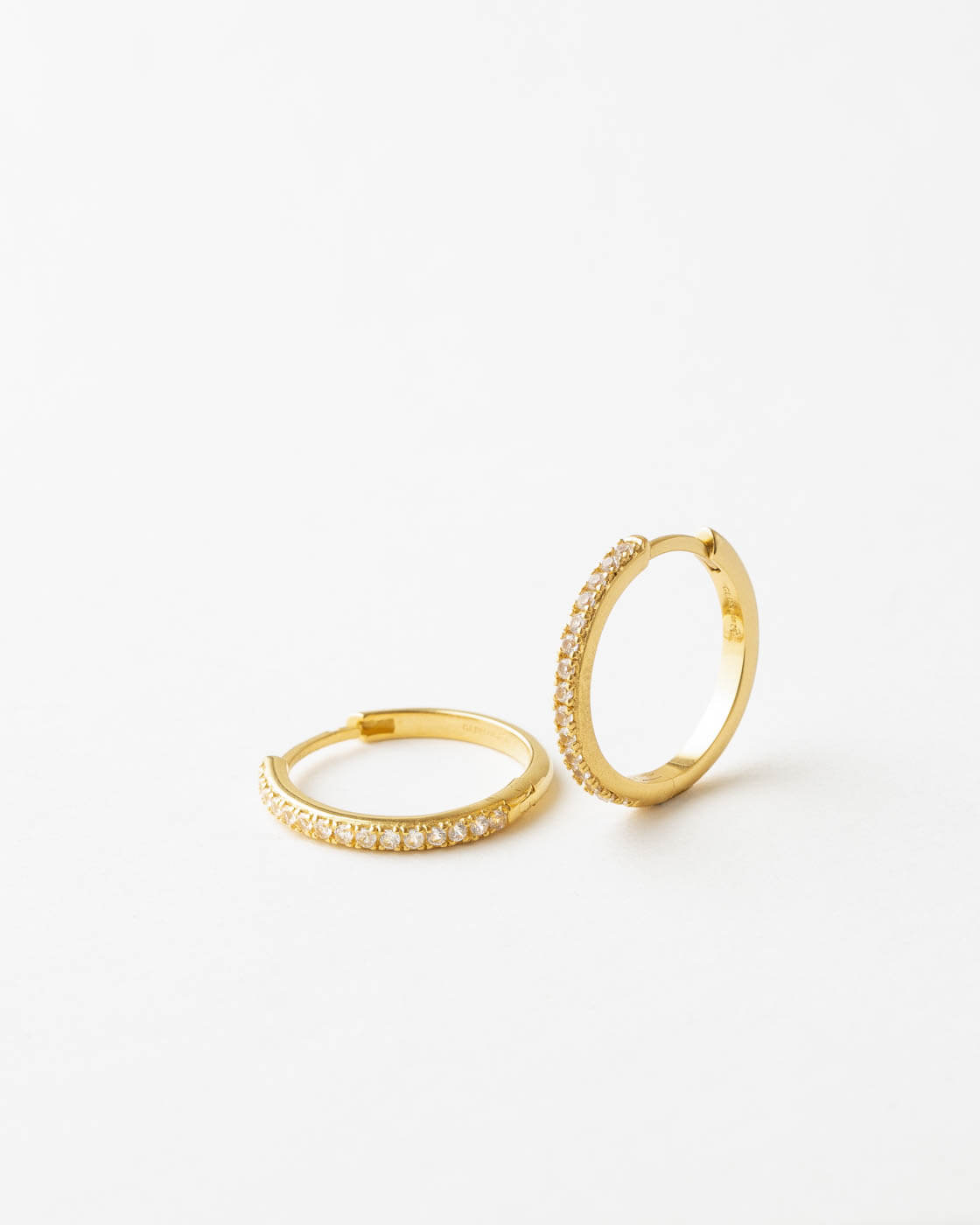White Sapphire Hoop Earrings by Octavia