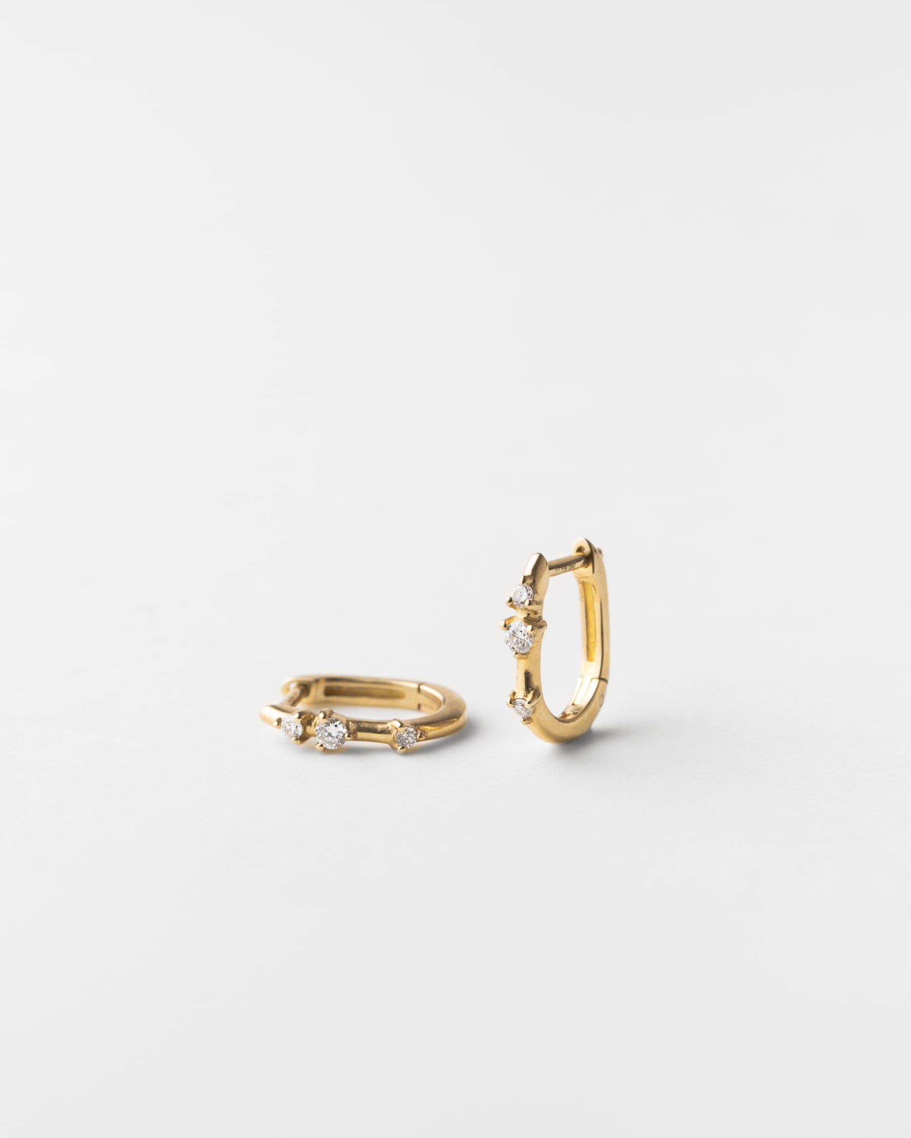 White Sapphire Hoop Earrings by Orion