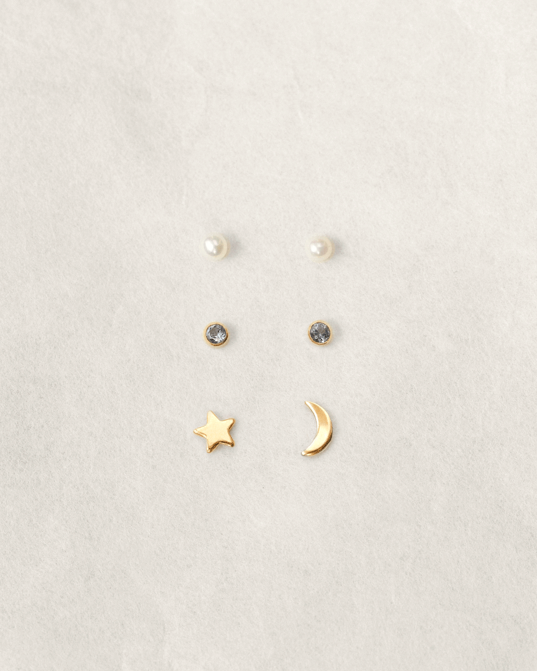 Stackable Stud Earrings Set - Signature Design