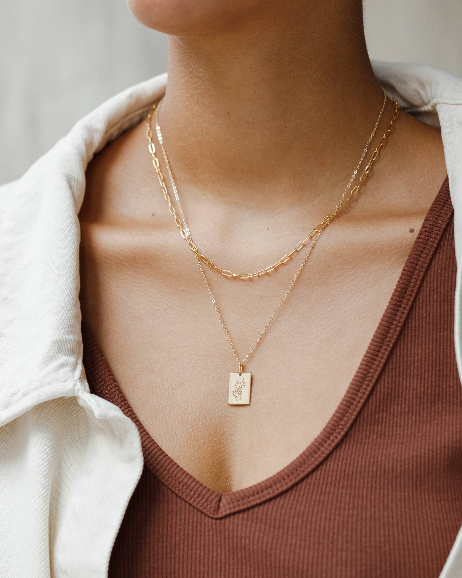 Stylish Paperclip Chain Necklace