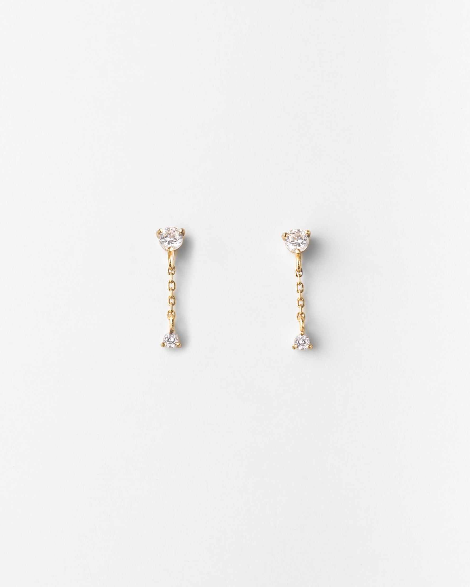 White Sapphire Stud Earrings - Starfall Collection