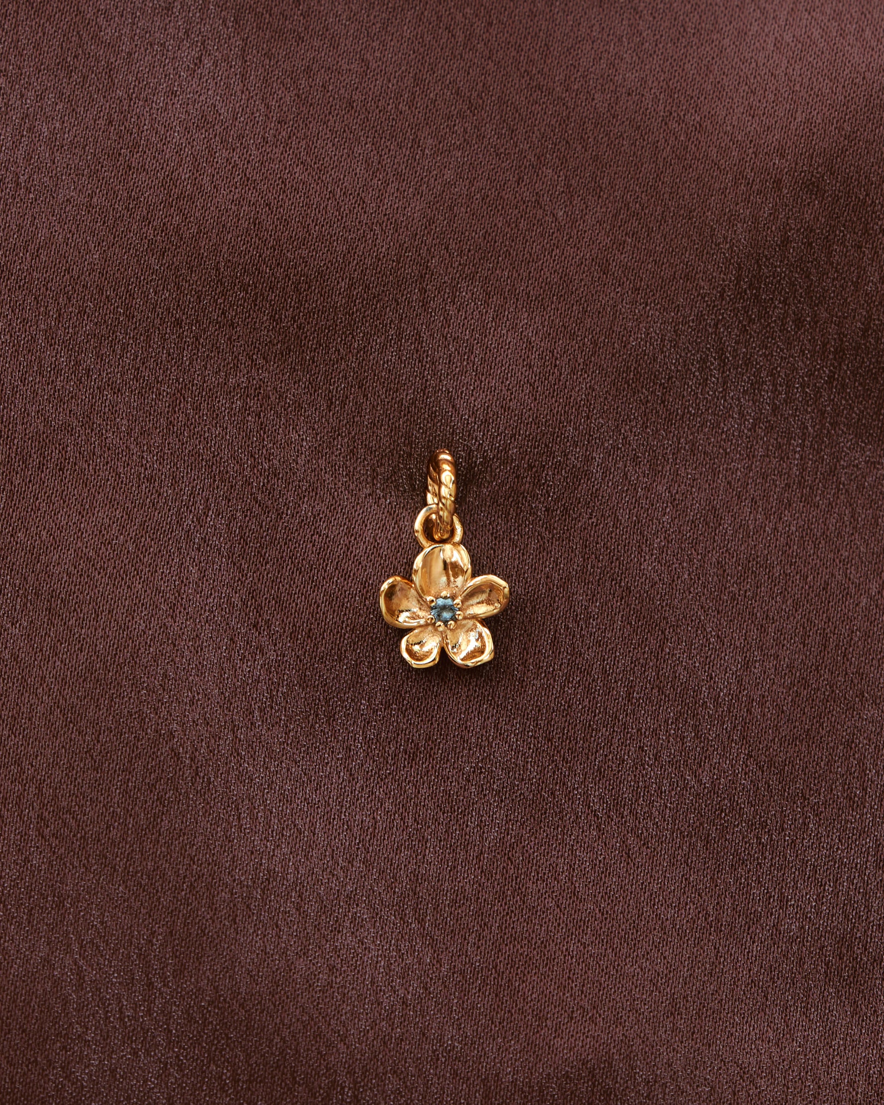 Midnight Blossom Pendant Charm for Jewelry