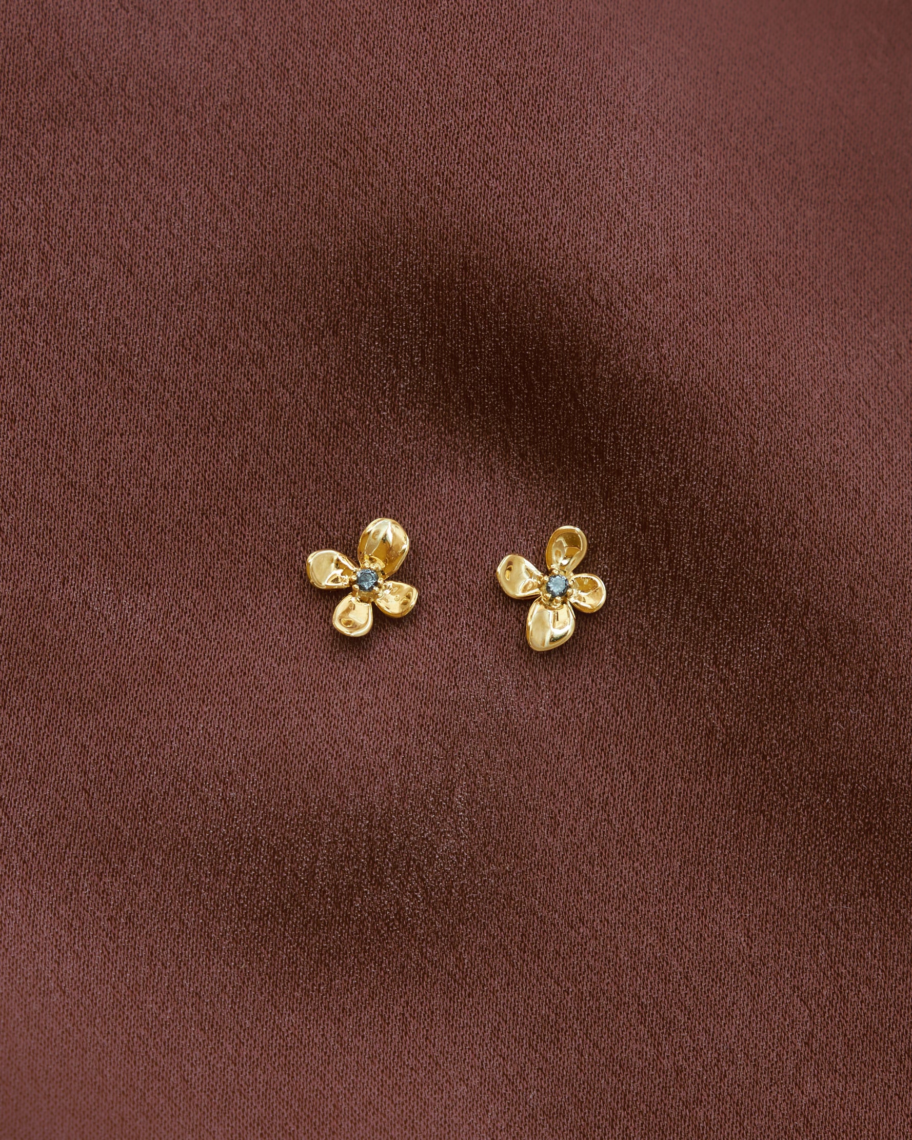 Midnight Blossom Stud Earrings